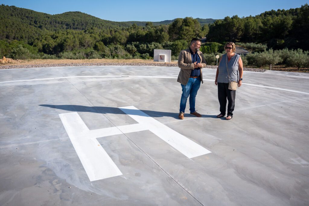 La Diputación de Castellón continúa reforzando la atención de emergencia en todo el territorio con la puesta en marcha de una nueva helisuperficie en Gaibiel