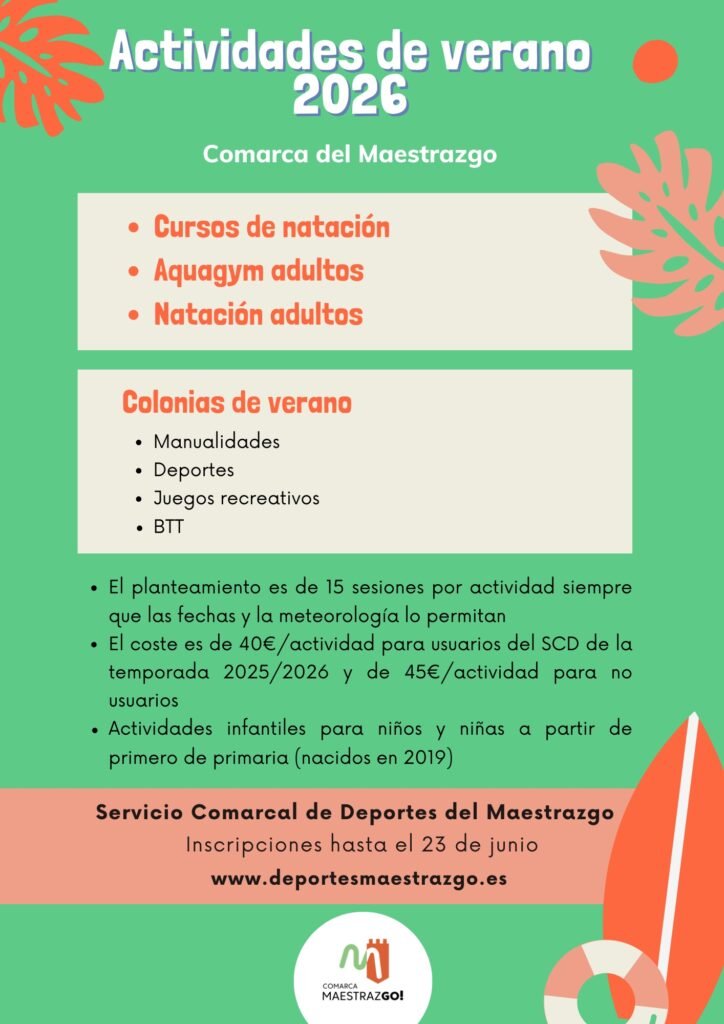 La Comarca del Maestrazgo presenta su programación deportiva para el verano de 2026