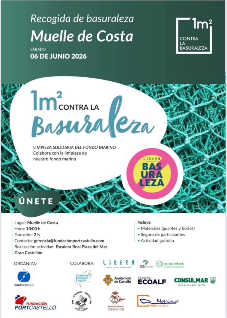 PortCastelló organiza el sábado la III Jornada de limpieza del fondo marino en la que participan cerca de medio centenar de voluntarios