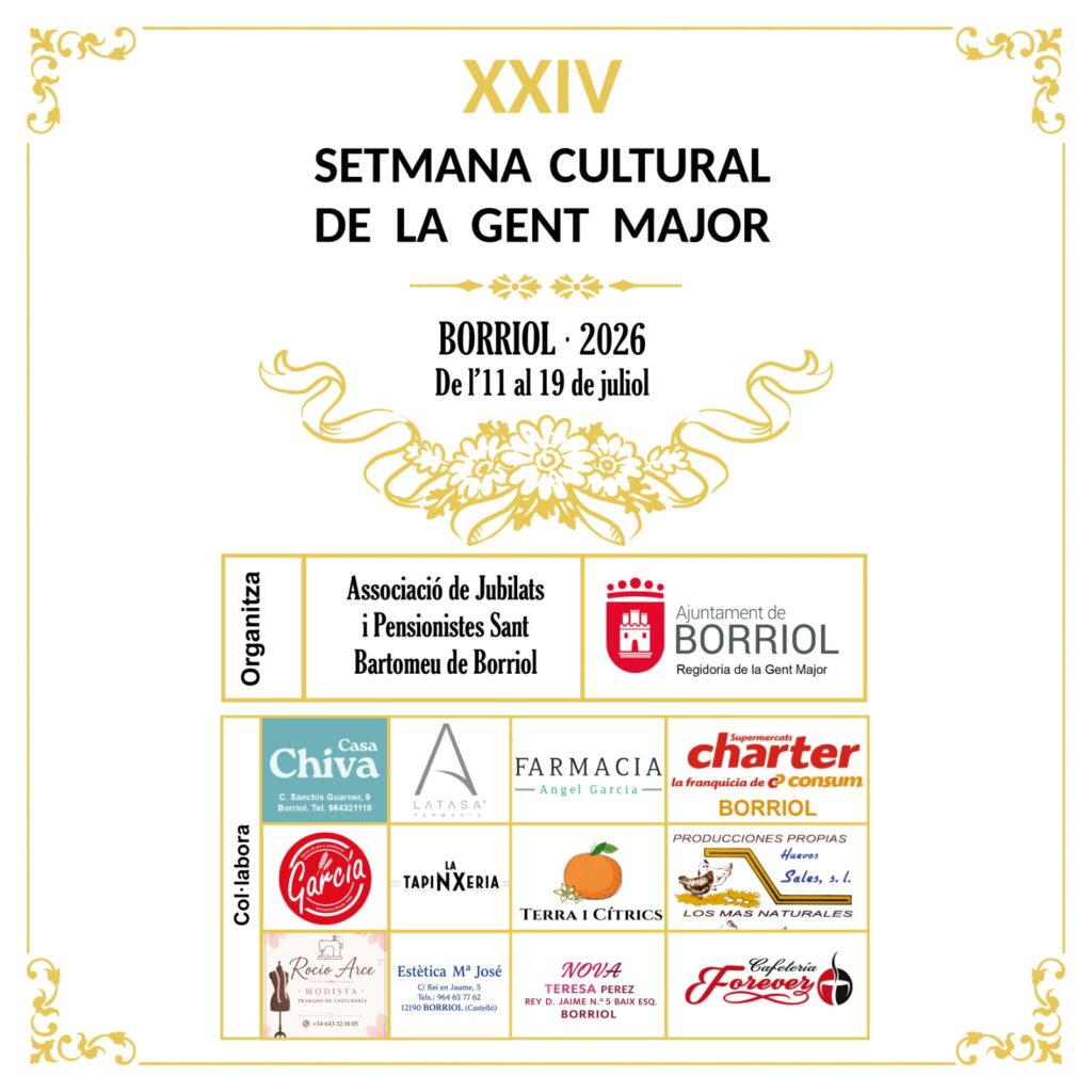 Borriol celebra la XXIV Setmana Cultural de la Gent Major amb moltes activitats – foto 1