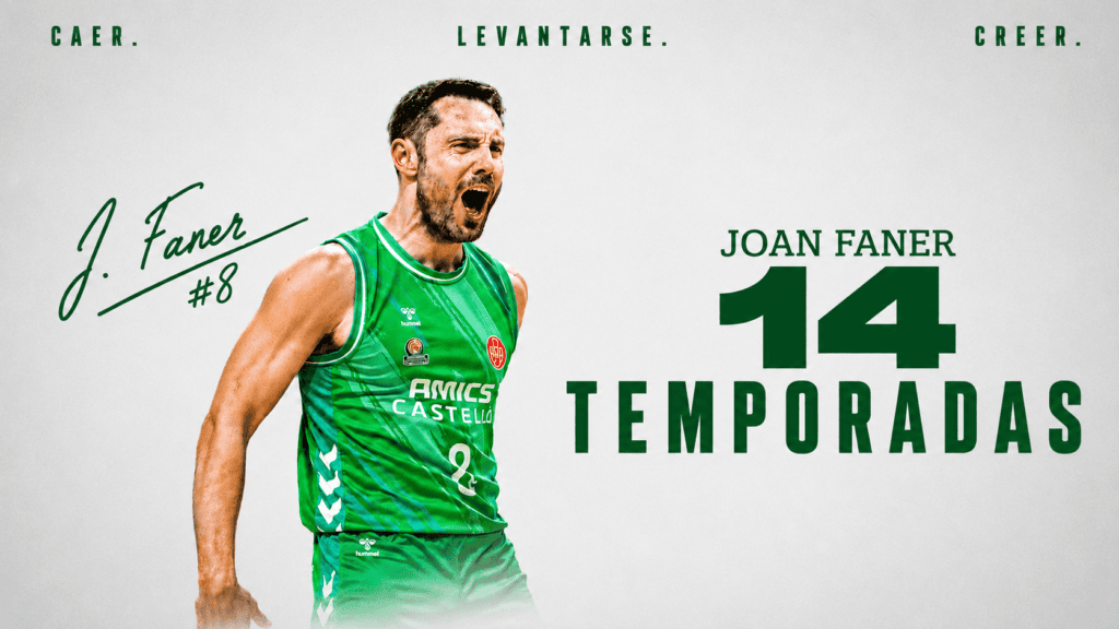 Joan Faner seguirá ampliando su leyenda en el Amics Castelló con su 14ª temporada.