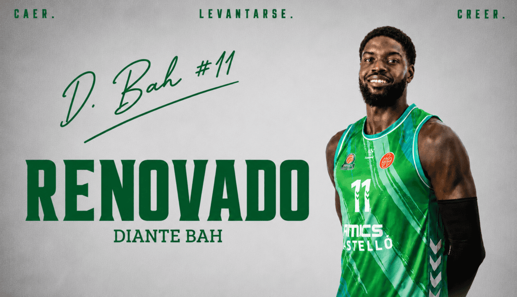 Diante Bah continuará defendiendo la camiseta del Amics Castelló