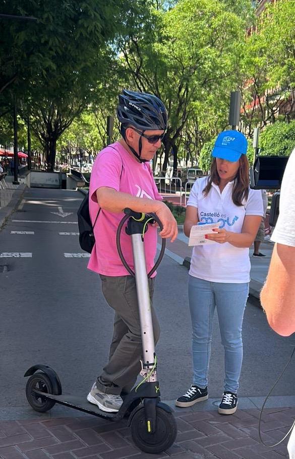 Los patinetes concentran el 47,2 % del interés y las dudas en la campaña «Castelló se mueve mejor»