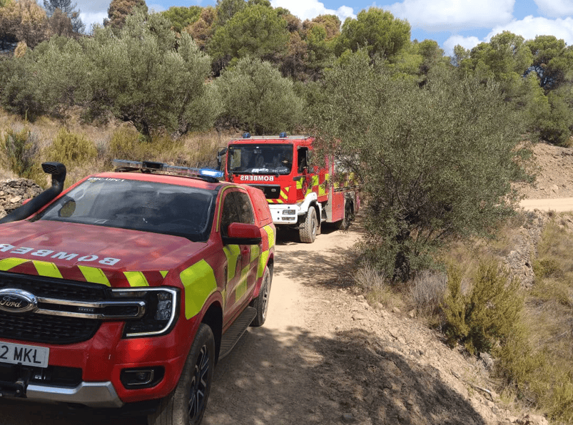 Castellón envía una dotación de apoyo de Bomberos Municipales para colaborar en la extinción del incendio de Segorbe