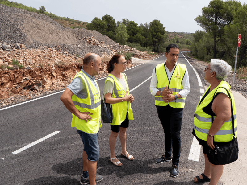 La Diputación de Castellón apuesta por una red viaria provincial segura y anuncia una inversión de 1,5 millones de euros para mejorar la CV-203 en Caudiel