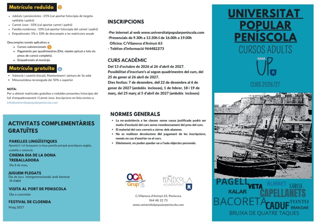 Peñíscola abre mañana el periodo de inscripción para su Universidad Popular – foto 15