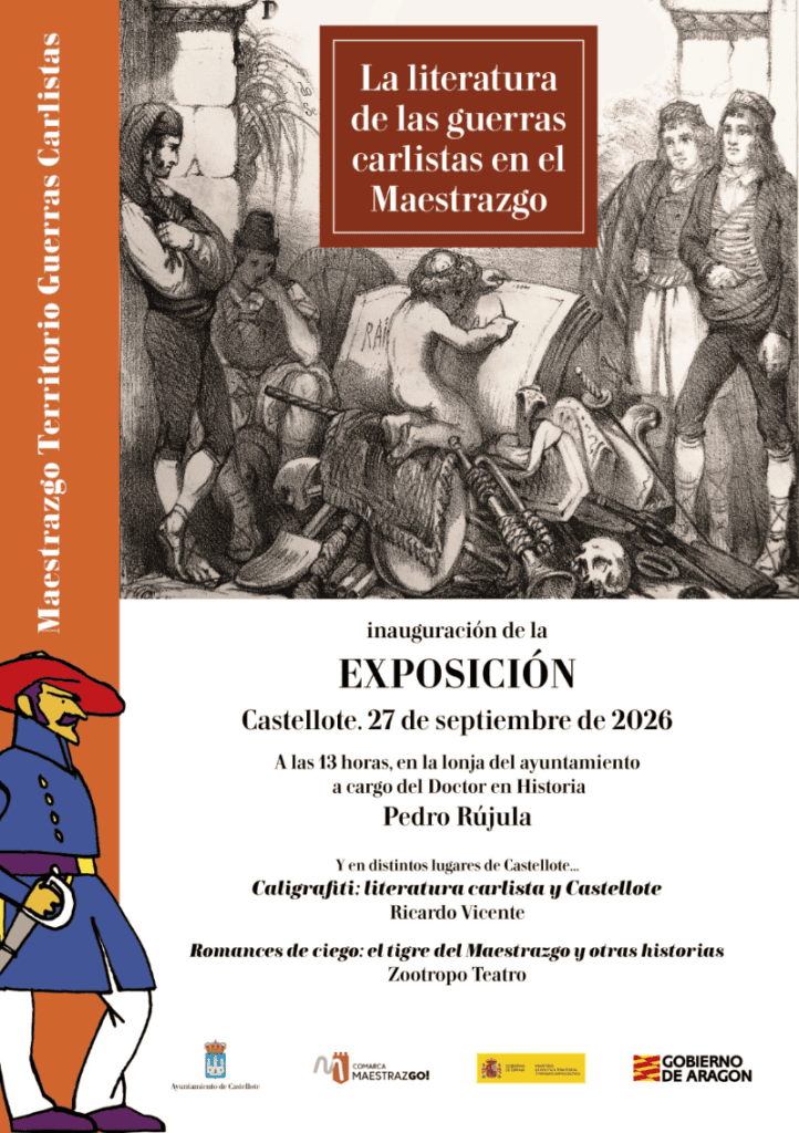 La Comarca del Maestrazgo inaugura en Castellote la exposición «La literatura de las guerras carlistas en el Maestrazgo»