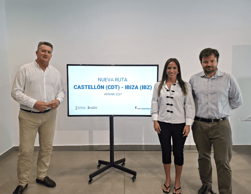 El aeropuerto de Castellón supera por primera vez los 50.000 pasajeros en un solo mes y en 2027 estrenará una nueva ruta estival a Ibiza