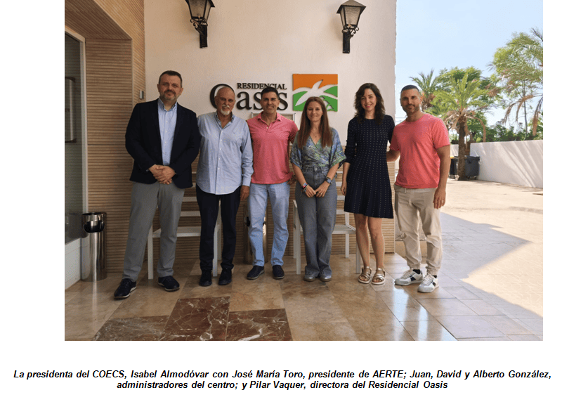 El COECS y AERTE analizan en el Residencial Oasis de Benicàssim vías de mejora para el colectivo enfermero en los centros sociosanitarios