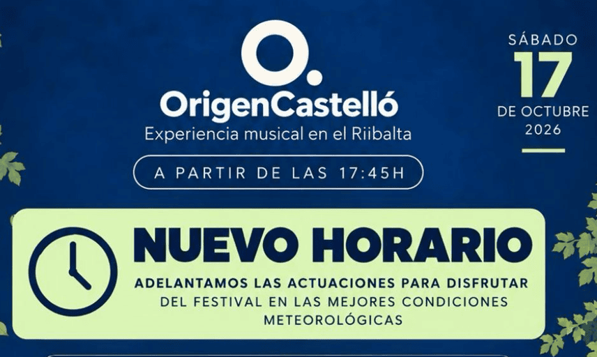 Cambios de horario del Festival Origen
