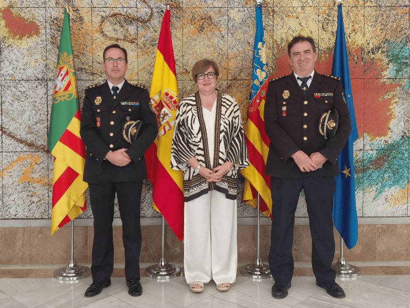 García Valls recibe al nuevo comisario principal y jefe provincial de la Policía Nacional de Castellón, Marcelino Fernández