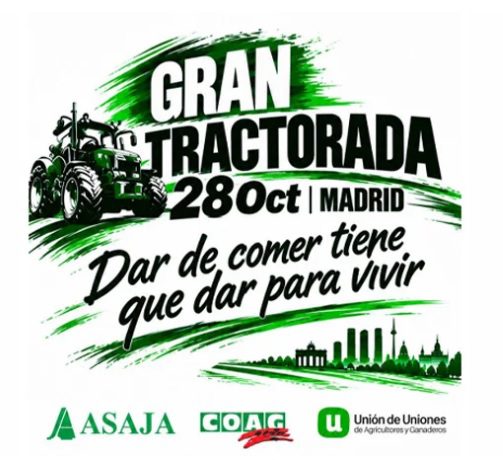 Agricultores de la Comunidad Valenciana acudirán mañana a Madrid a la manifestación-tractorada